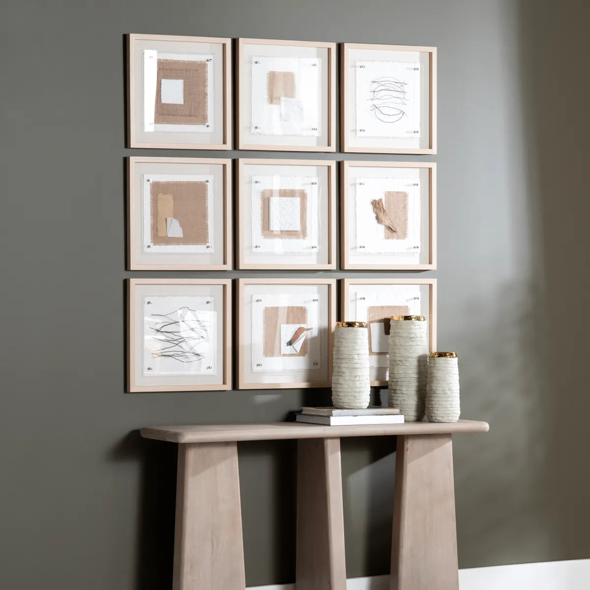 Crestview Collection Posy Abstract Design Wall Art ~ Set Of 9 - Image 1