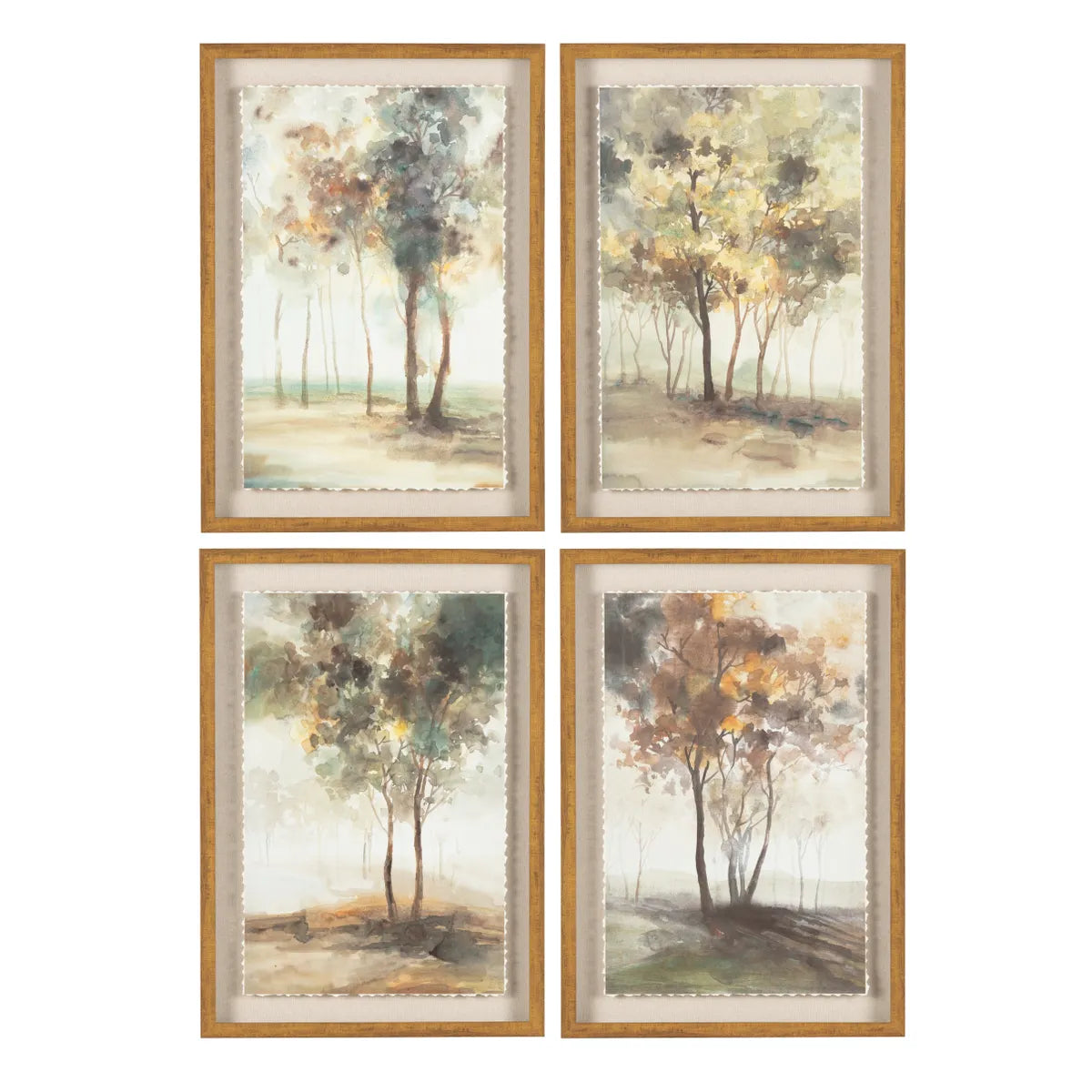 Crestview Collection Indian Summers Shadow Box Framed Wall Art ~ Set Of 4 - Image 1
