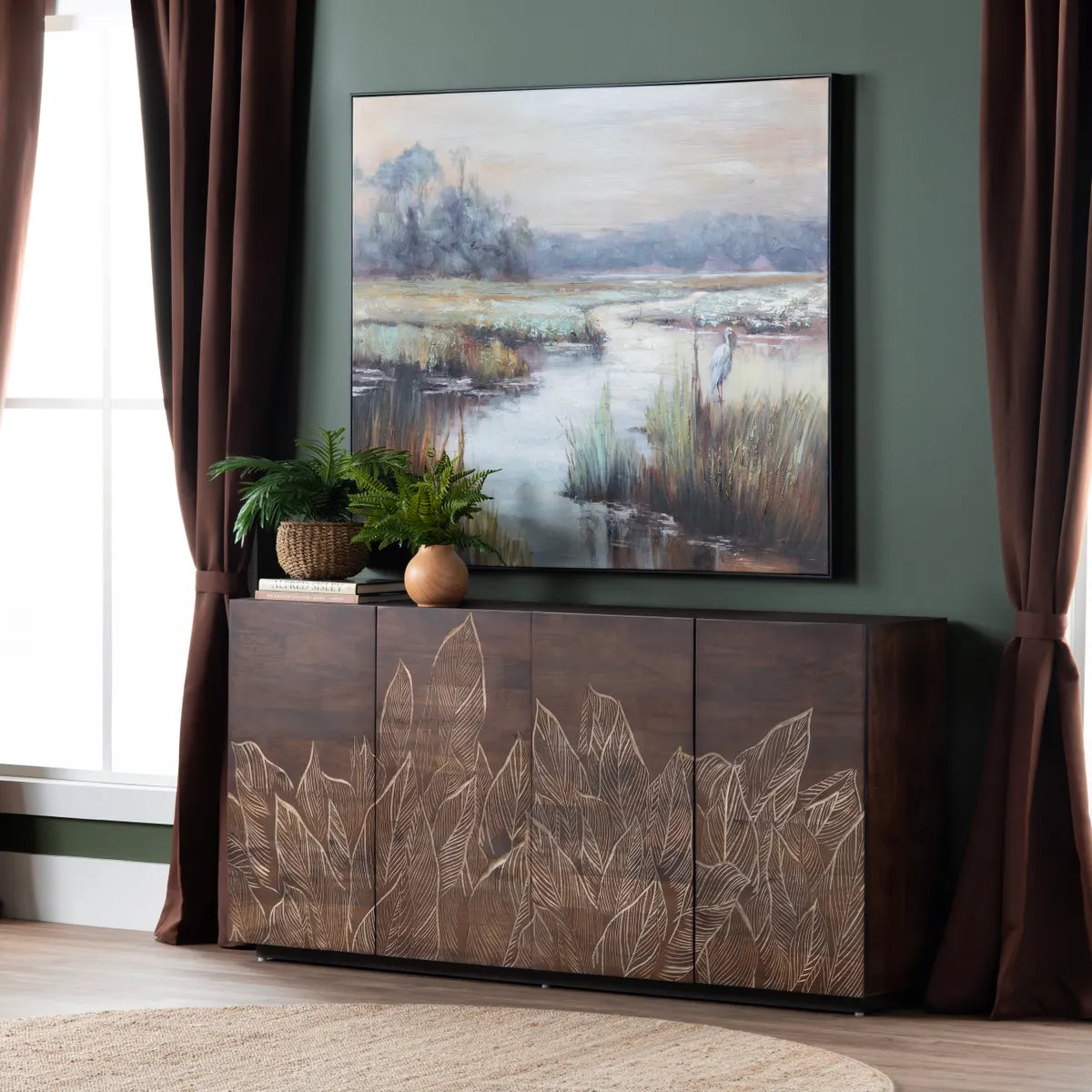 Crestview Collection Gazing Egret Hand Finished Wall Art - Image 1