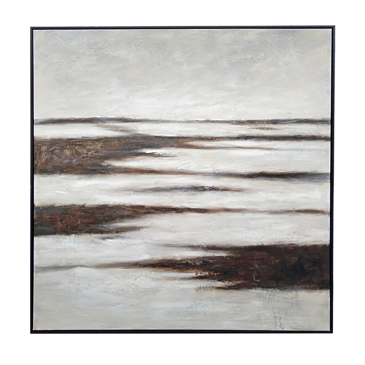 Crestview Collection Waded Abstract Hand Finished Wall Art - Image 1