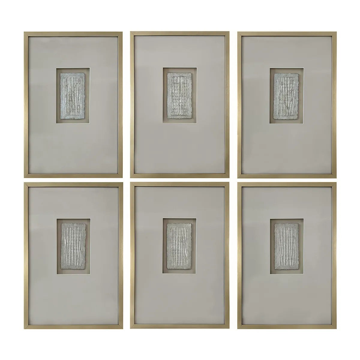 Crestview Collection Forsythe 2 Hand Finished Wall Art ~ Set Of 6 - Image 1