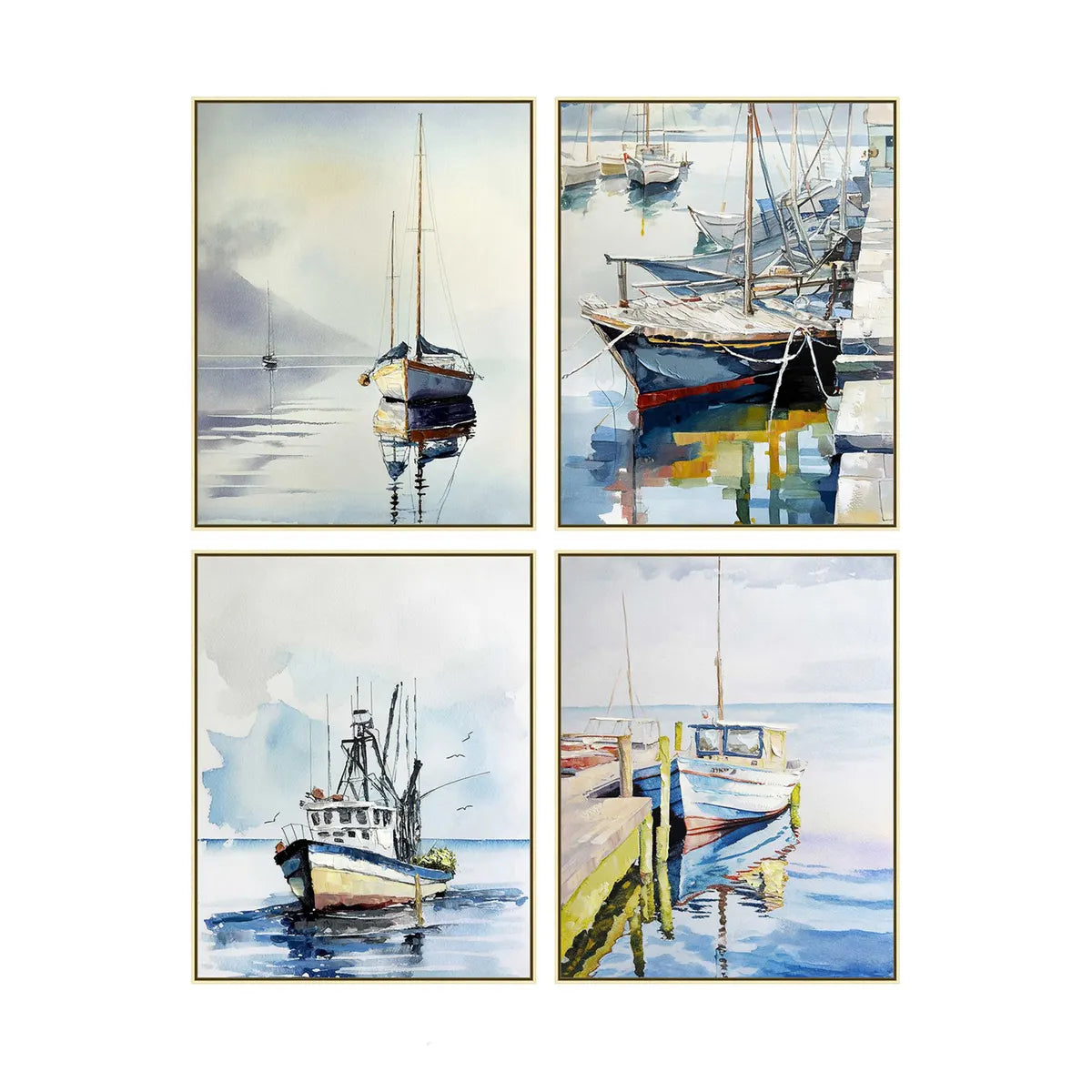 Crestview Collection Nassau 1 Coastal Life Wall Art ~ Set Of 4 - Image 1