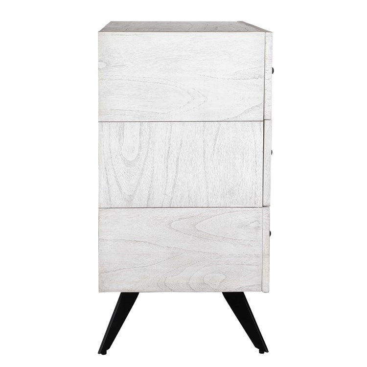 Uttermost Vivi White 3 Drawer Chest - Image 3