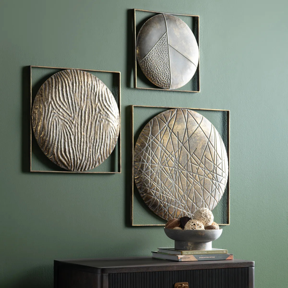 Crestview Collection Quest Bronze Wall Art  ~ Set Of 3 - Image 1