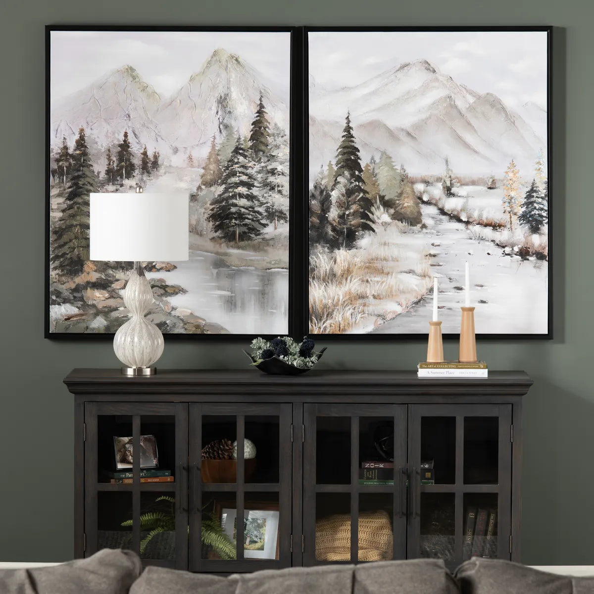 Crestview Collection Dawson Canvas Hand Finished Wall Art ~ Set Of 2 - Image 1