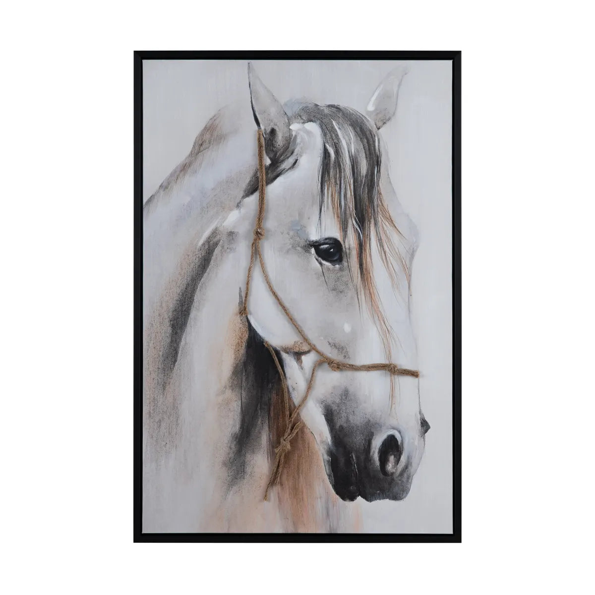 Crestview Collection Reigns Horse Hand Painted Wall Art - Image 1