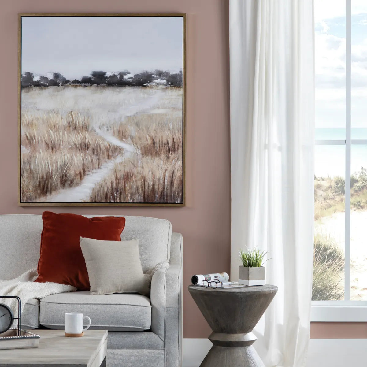Crestview Collection The Lost Trail Hand Painted Canvas Wall Art - Image 1