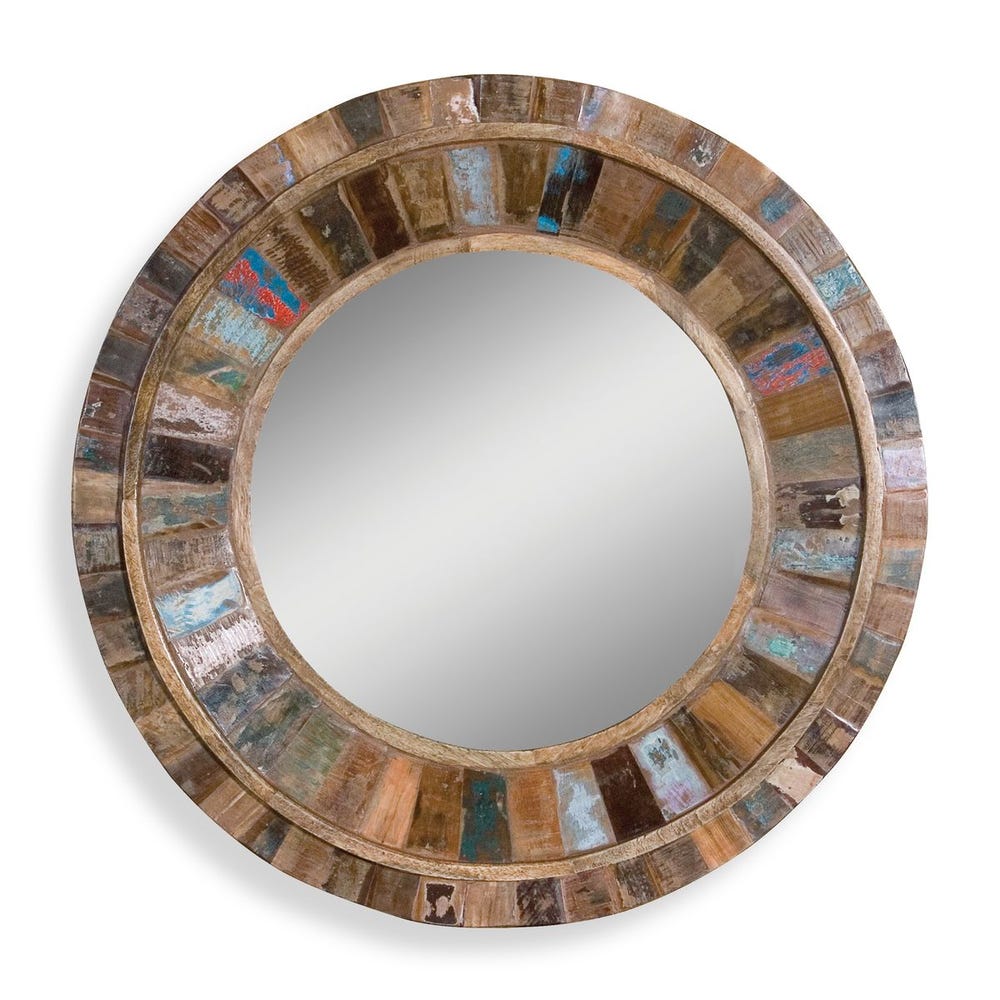 Uttermost Jeremiah Mango Wood Round Mirror - Image 3