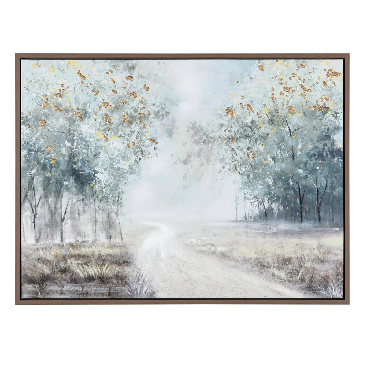 Crestview Collection Teal Escape Framed Canvas Wall Art - Image 1