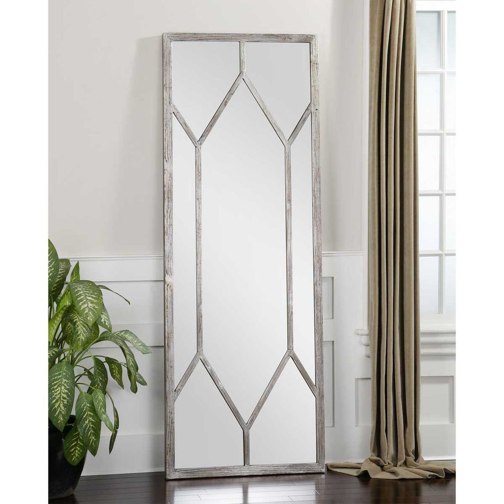 Uttermost Sarconi Silver Leaf And Wood Grains Mirror - Image 2