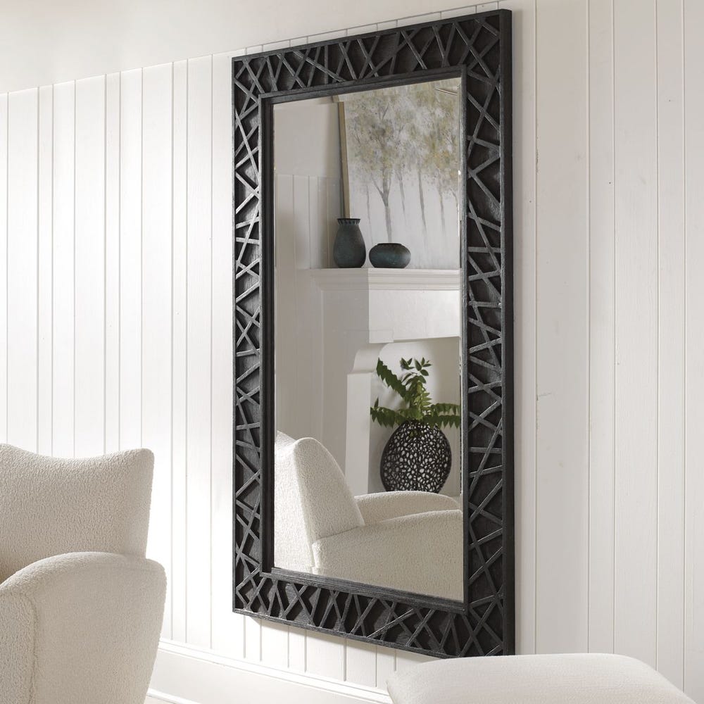 Uttermost Everest Wood Frame Finished in Satin Black Mirror - Image 2