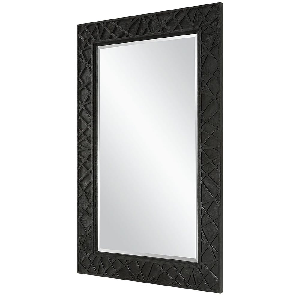 Uttermost Everest Wood Frame Finished in Satin Black Mirror - Image 3