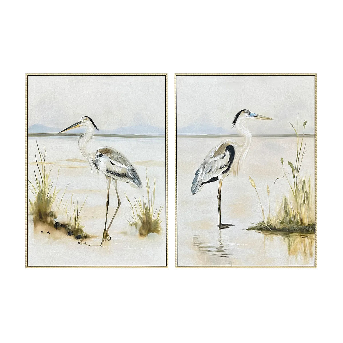 Crestview Collection Edgewater Hand Painted Wall Art ~ Set Of 2 - Image 1