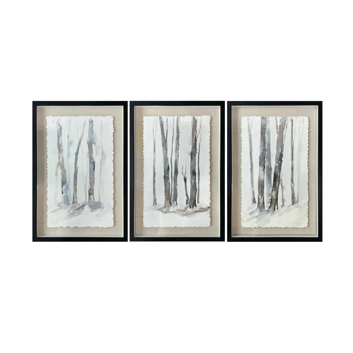 Crestview Collection Kanon Tree Paintings Wall Art ~ Set Of 3 - Image 1