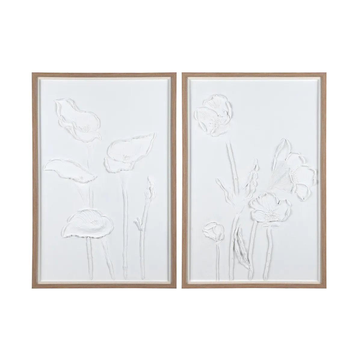 Crestview Collection Sculpted Botanicals Wall Art ~ Set Of 2 - Image 2