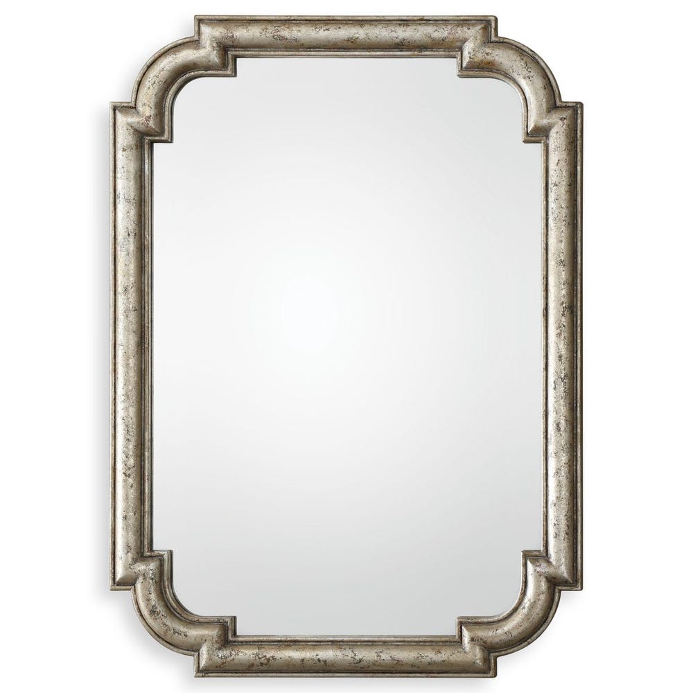 Uttermost Calanna Traditional Distressed Silver Leaf Mirror - Image 3