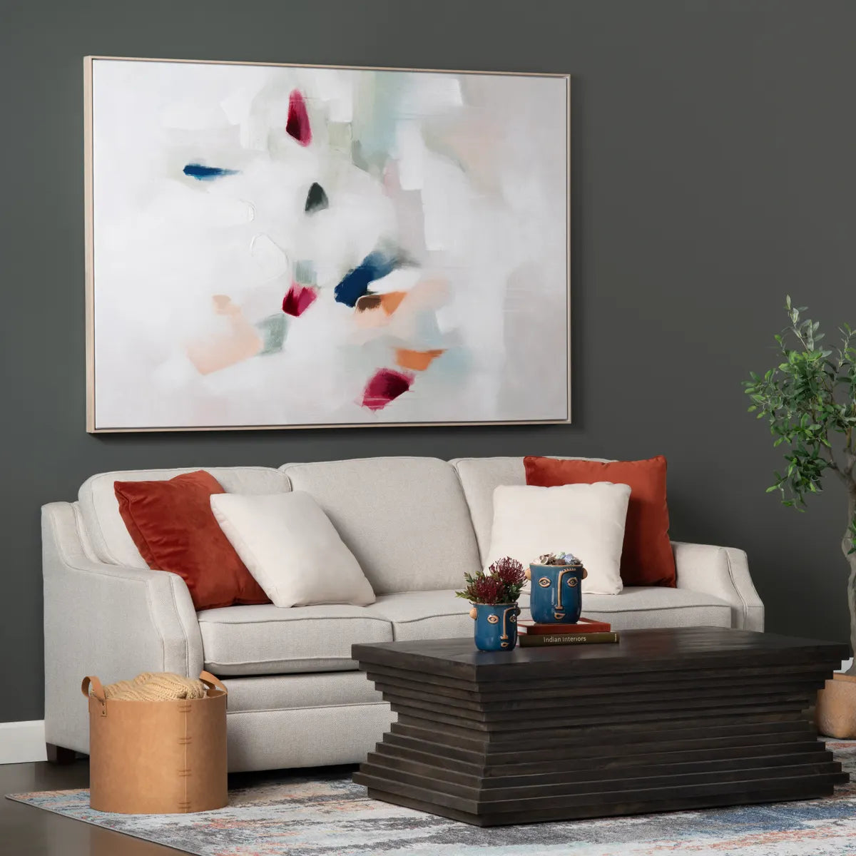 Crestview Collection Barlow Oversized Canvas Painted Wall Art - Image 1