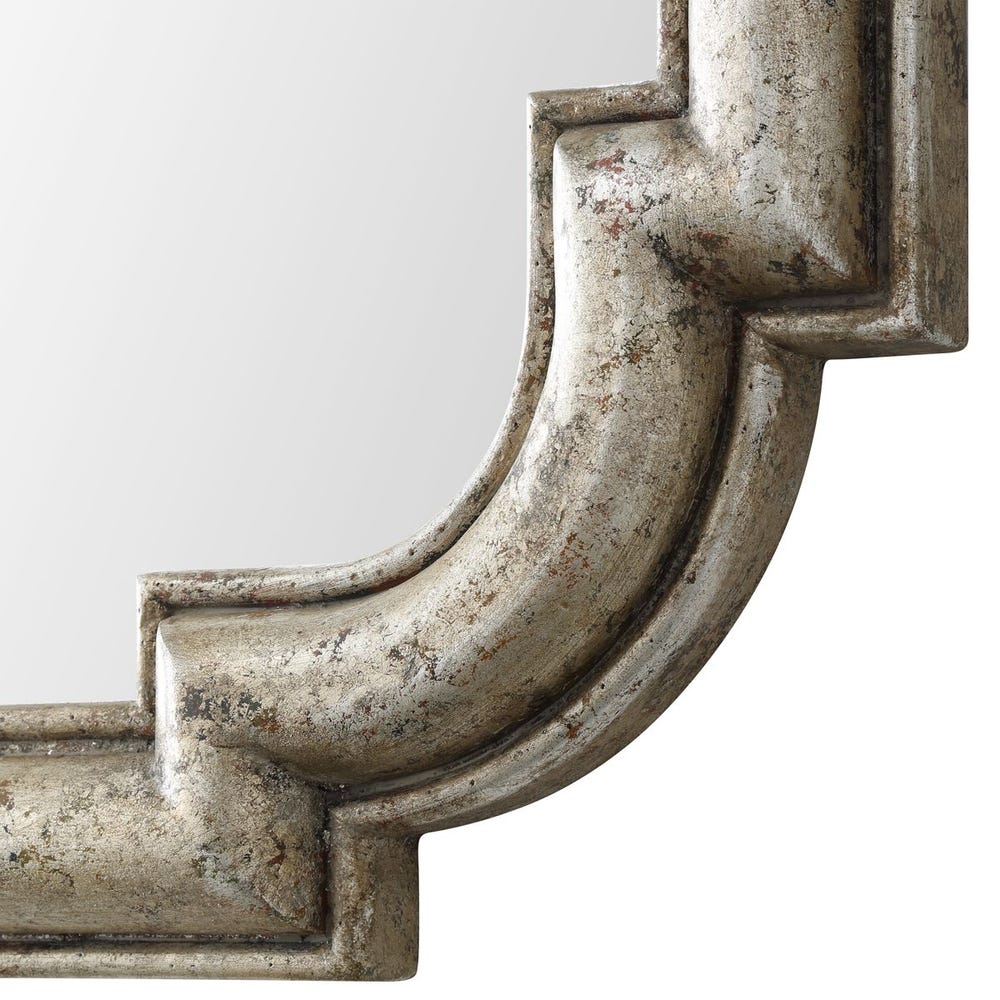 Uttermost Calanna Traditional Distressed Silver Leaf Mirror - Image 2