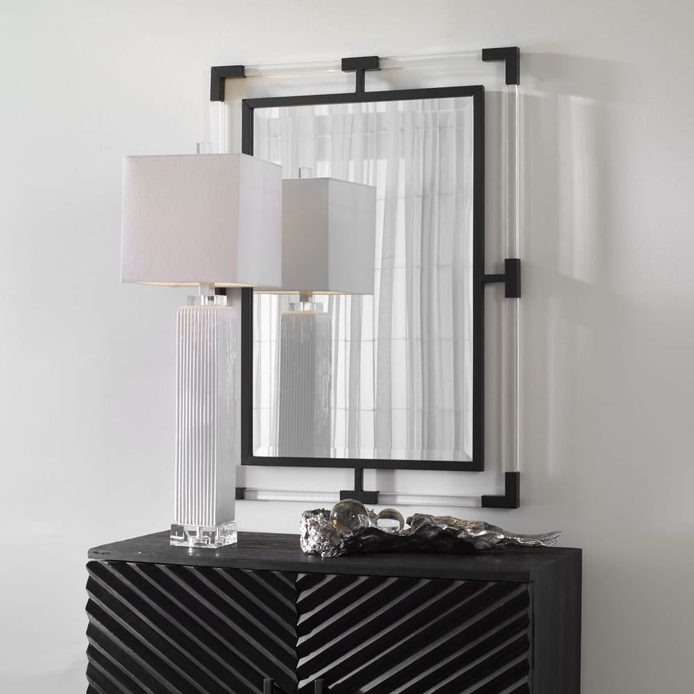 Uttermost Balkan Matte Black Mirror - Image 1
