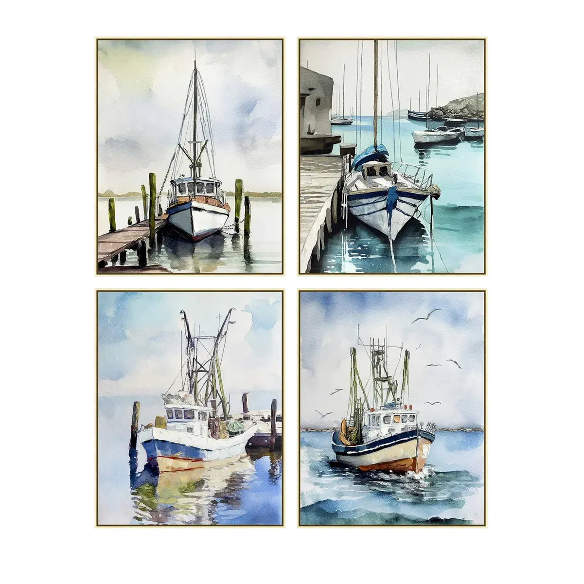 Crestview Collection Nassau 2 Coastal Life Wall Art ~ Set Of 4 - Image 1