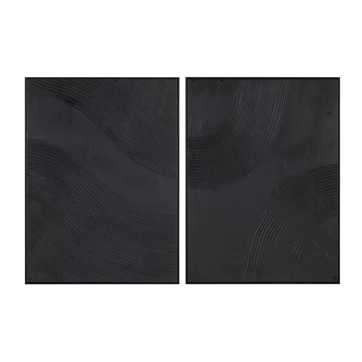 Crestview Collection Black Ways Abstract Wall Art ~ Set Of 2 - Image 2