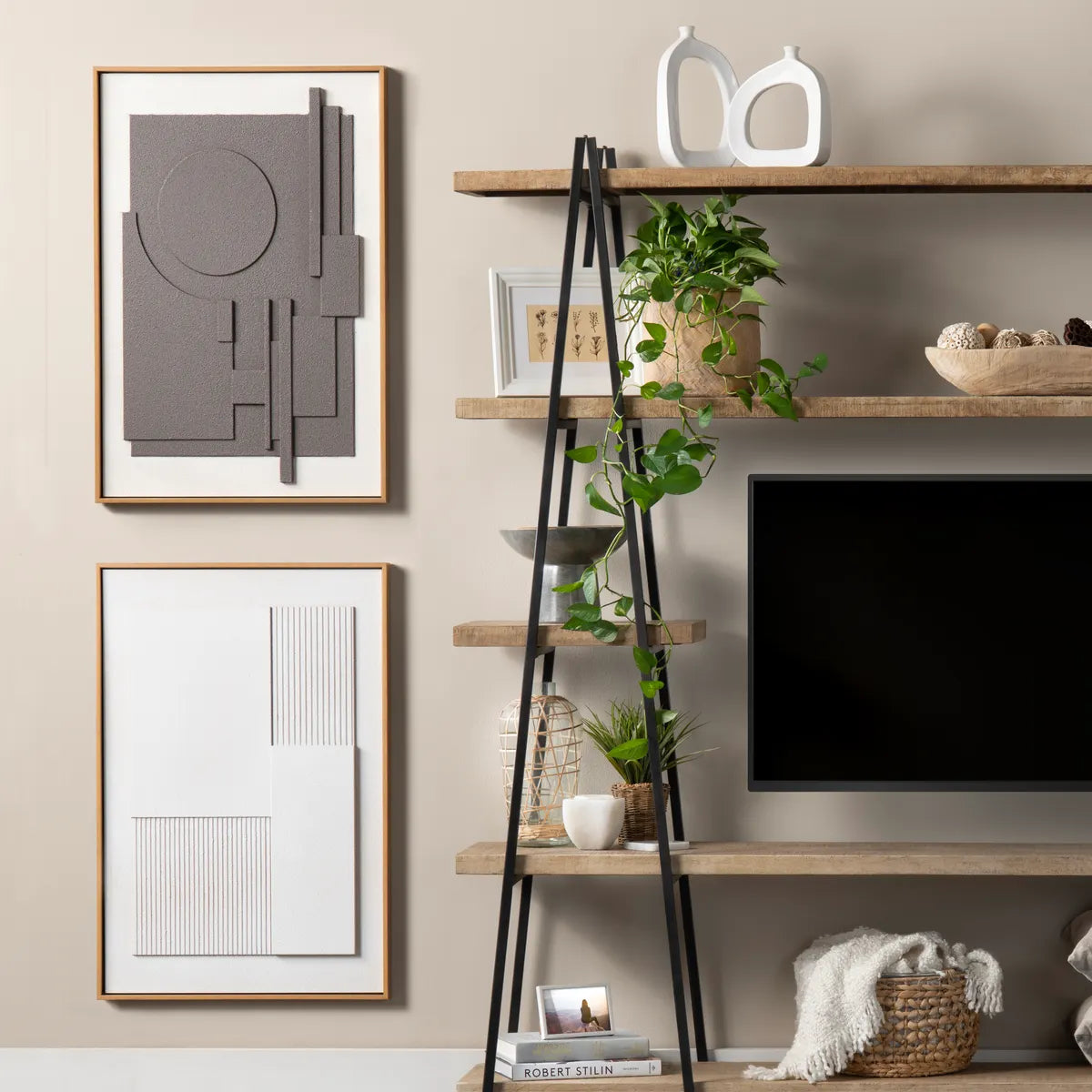 Crestview Collection Brookeridge 2 Wood Panel Wall Art - Image 1