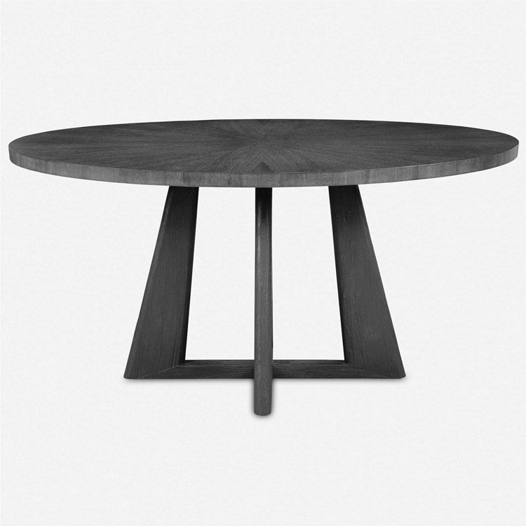 Uttermost Pulsar Dark Walnut With Light Gray Glaze Oval Dining Table - Image 2
