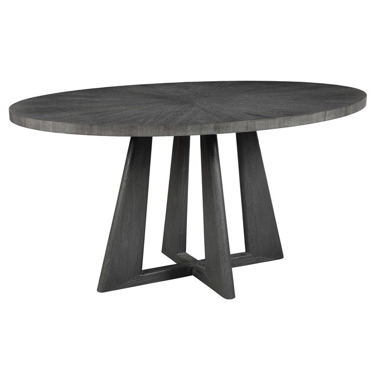 Uttermost Pulsar Dark Walnut With Light Gray Glaze Oval Dining Table - Image 3