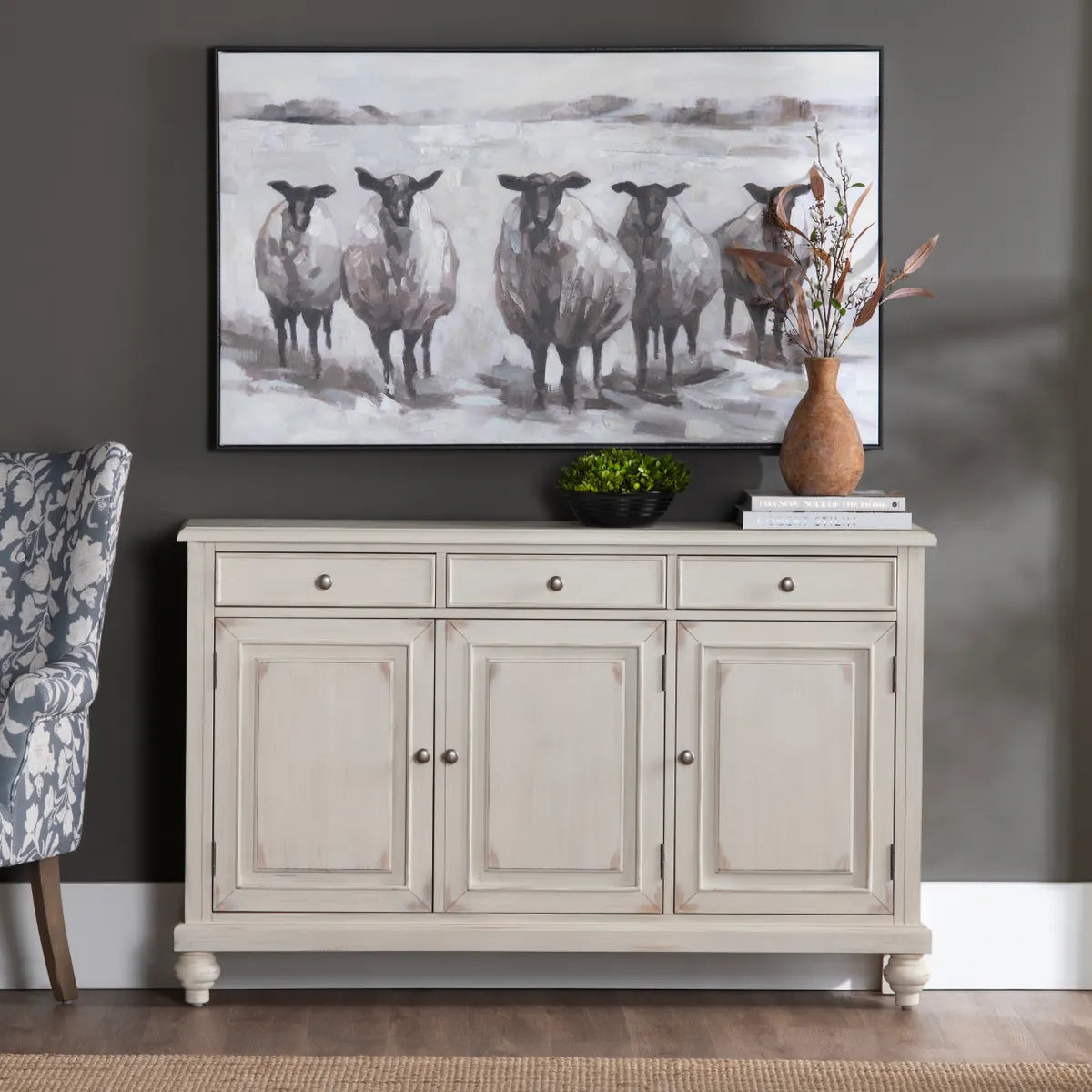 Crestview Collection The Herd Hand Painted Wall Art - Image 1