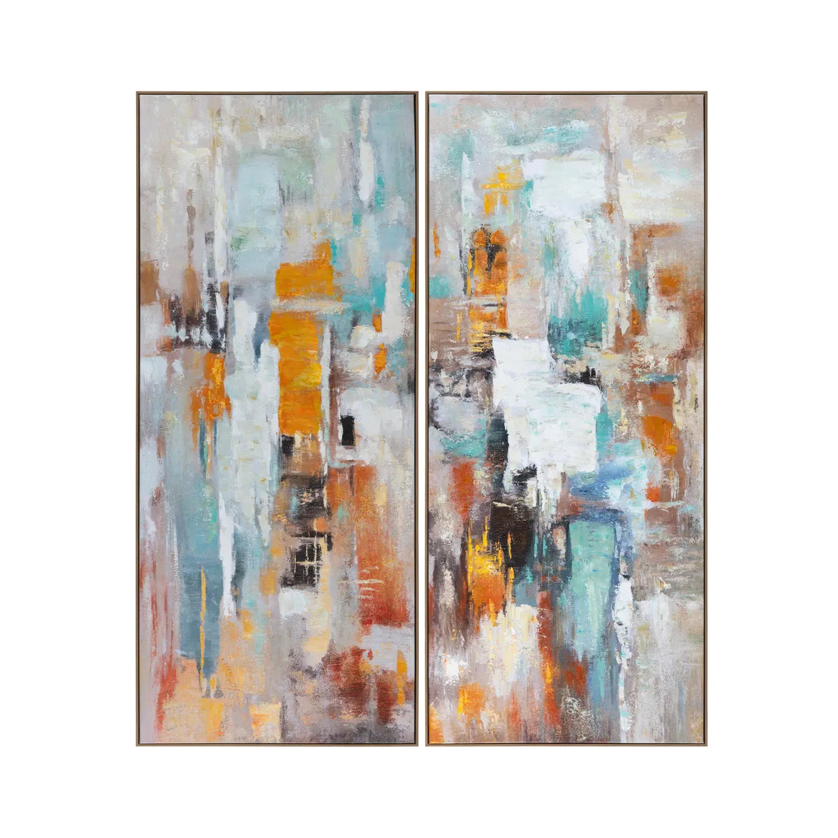 Crestview Collection Orange Theory Wall Art ~ Set Of 2 - Image 1