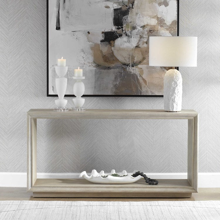 Uttermost Prism Light Oak Console Table - Image 1