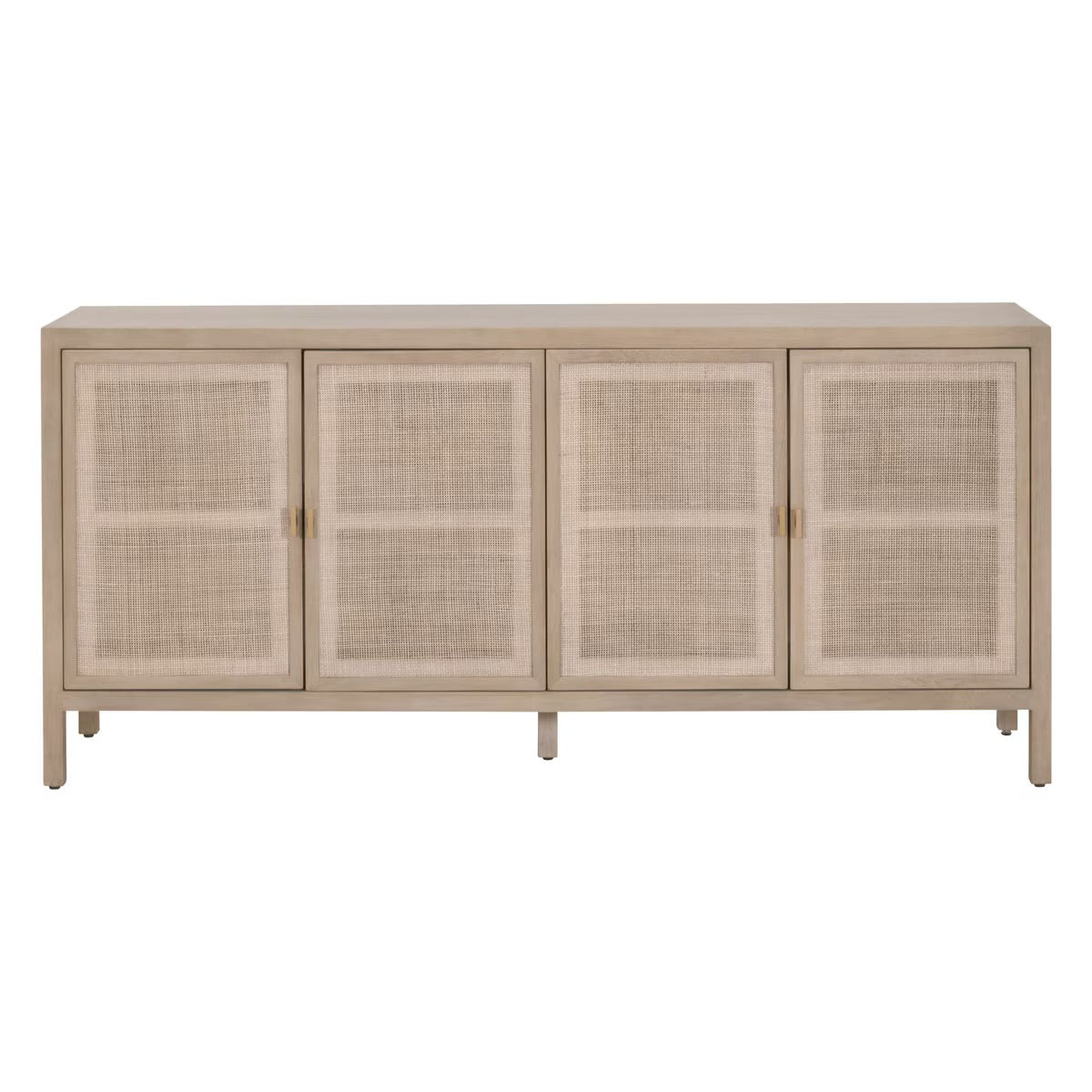 Essentials For Living Carina Smoke Gray Oak With Smoke Gray Cane Media Sideboard