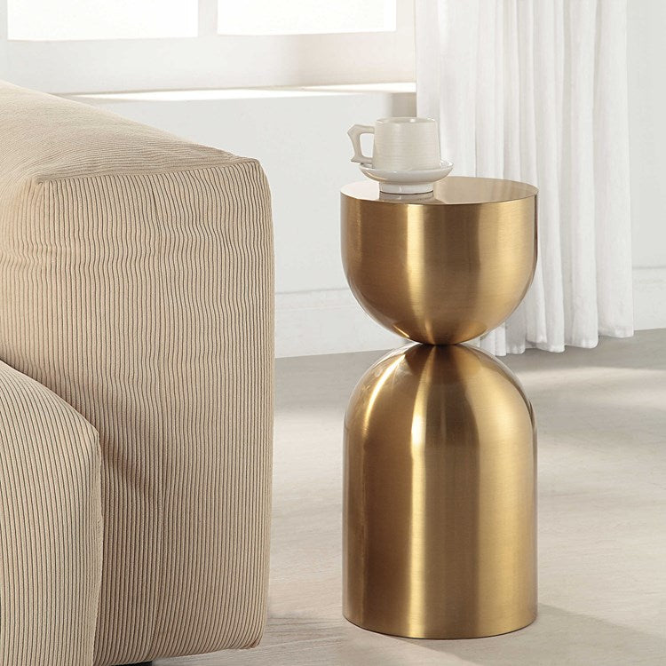 Uttermost Golden Vessel Round Accent Table - Image 3