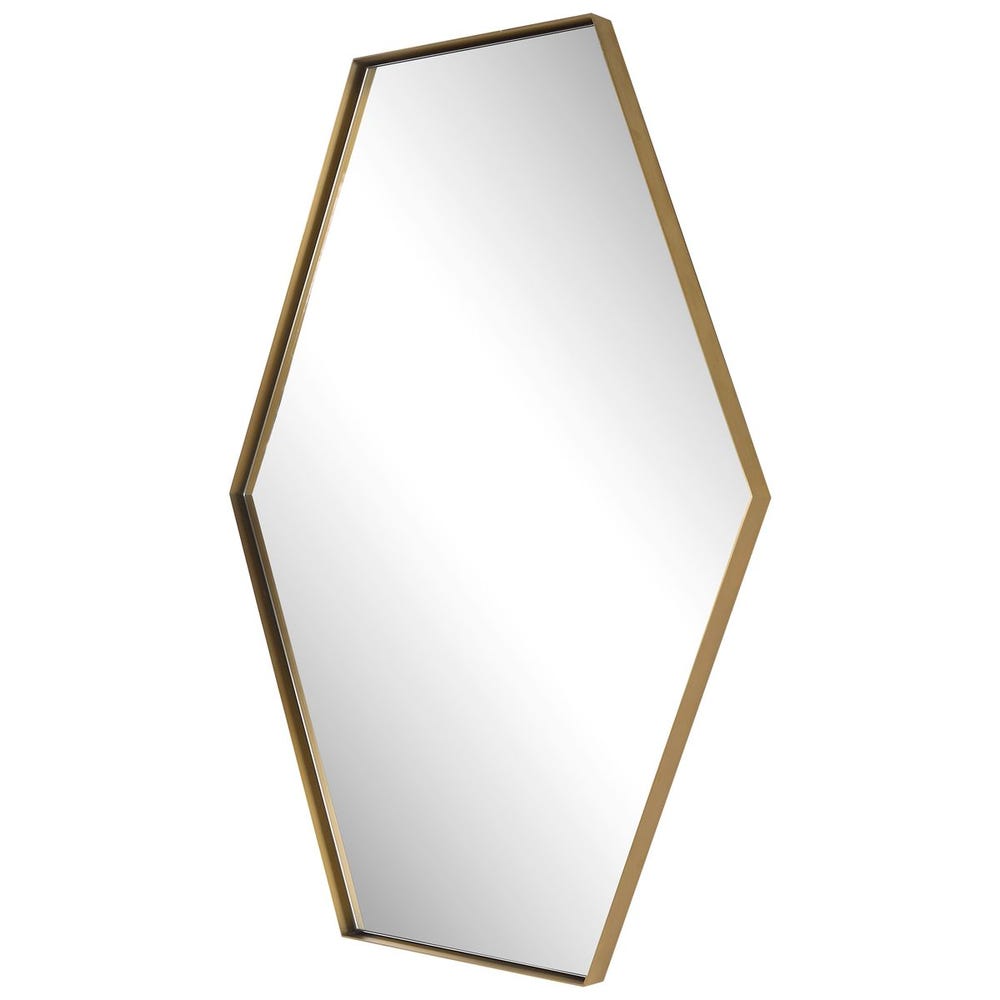 Uttermost Ankara Hexagon Brushed Brass Mirror - Image 3