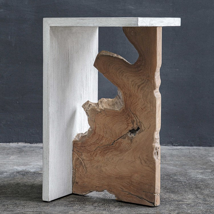 Uttermost Intersect Teak Wood Accent Table - Image 1