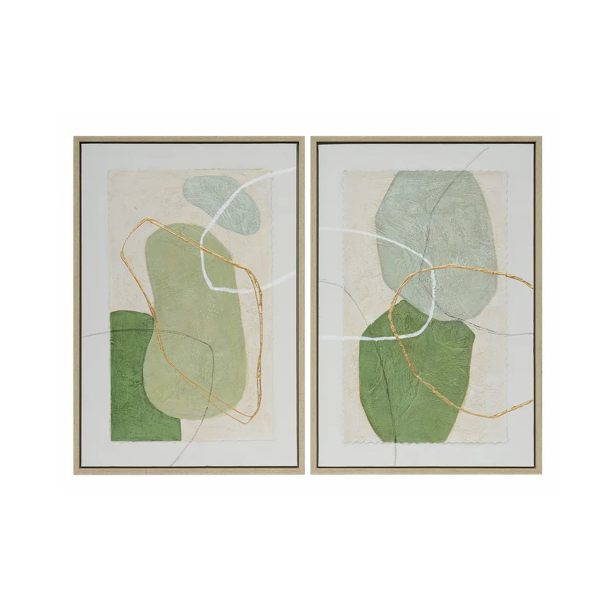 Crestview Collection Walden Hand Painted Wall Art ~ Set Of 2 - Image 1