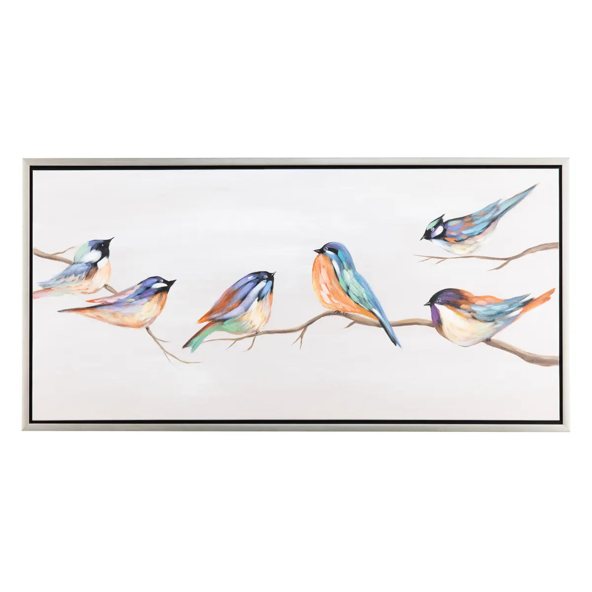 Crestview Collection Birdie Birds Canvas Wall Art - Image 1