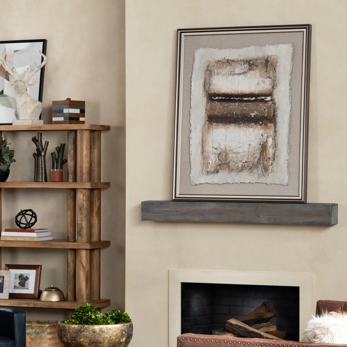 Crestview Collection Warm Crackles Wall Art - Image 1