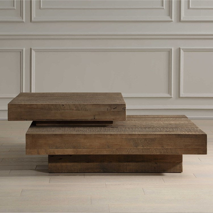 Uttermost Rustic Planes Reclaimed Wood Coffee Table - Image 3