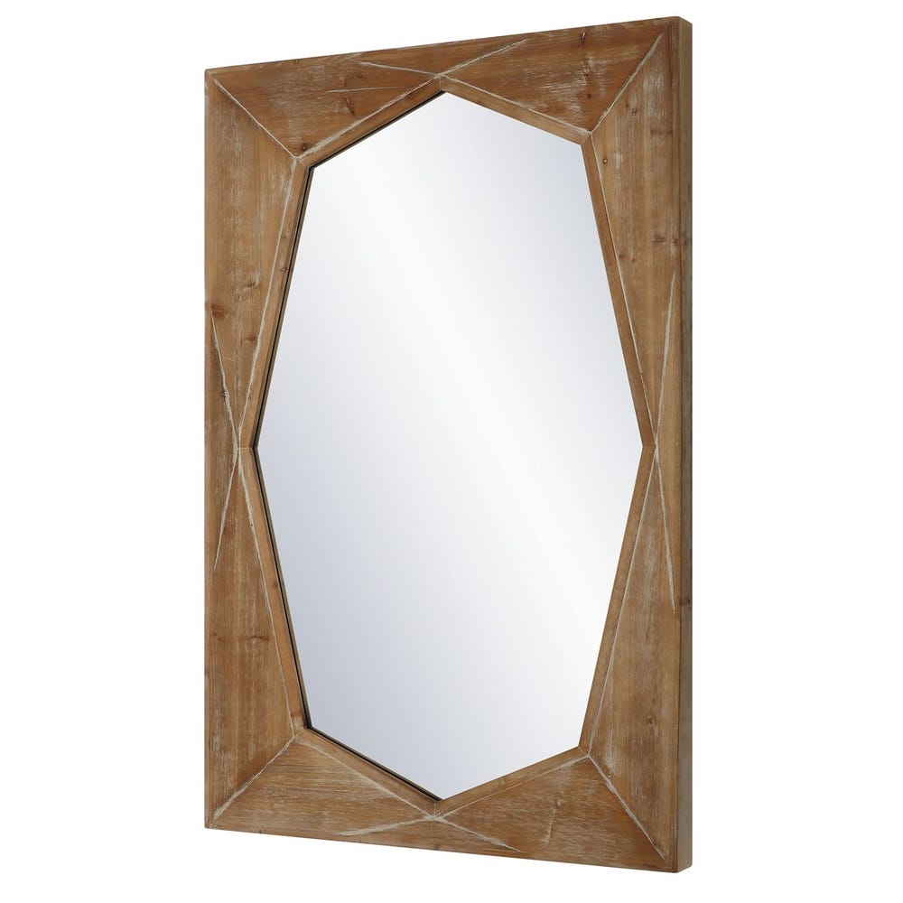 Uttermost Marquise Diamond Wood Shaped Mirror - Image 3