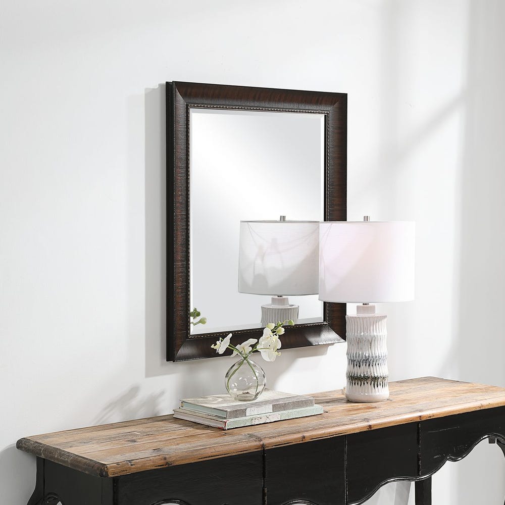 Uttermost Wythe Wood Grain Burnished Wood  Mirror - Image 2