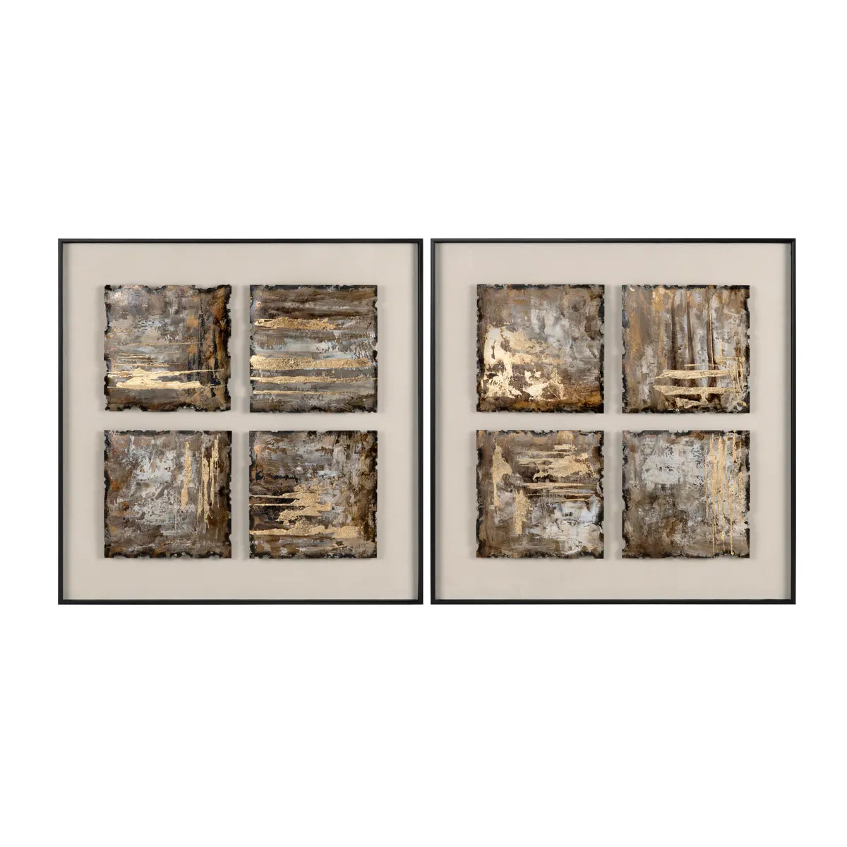 Crestview Collection Metallic Textures Wall Art ~ Set Of 2 - Image 2