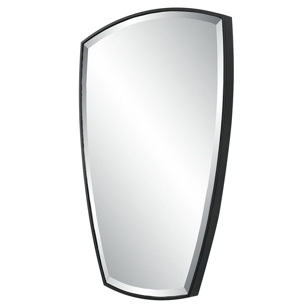 Uttermost Crest Sleek Satin Black  Mirror - Image 3