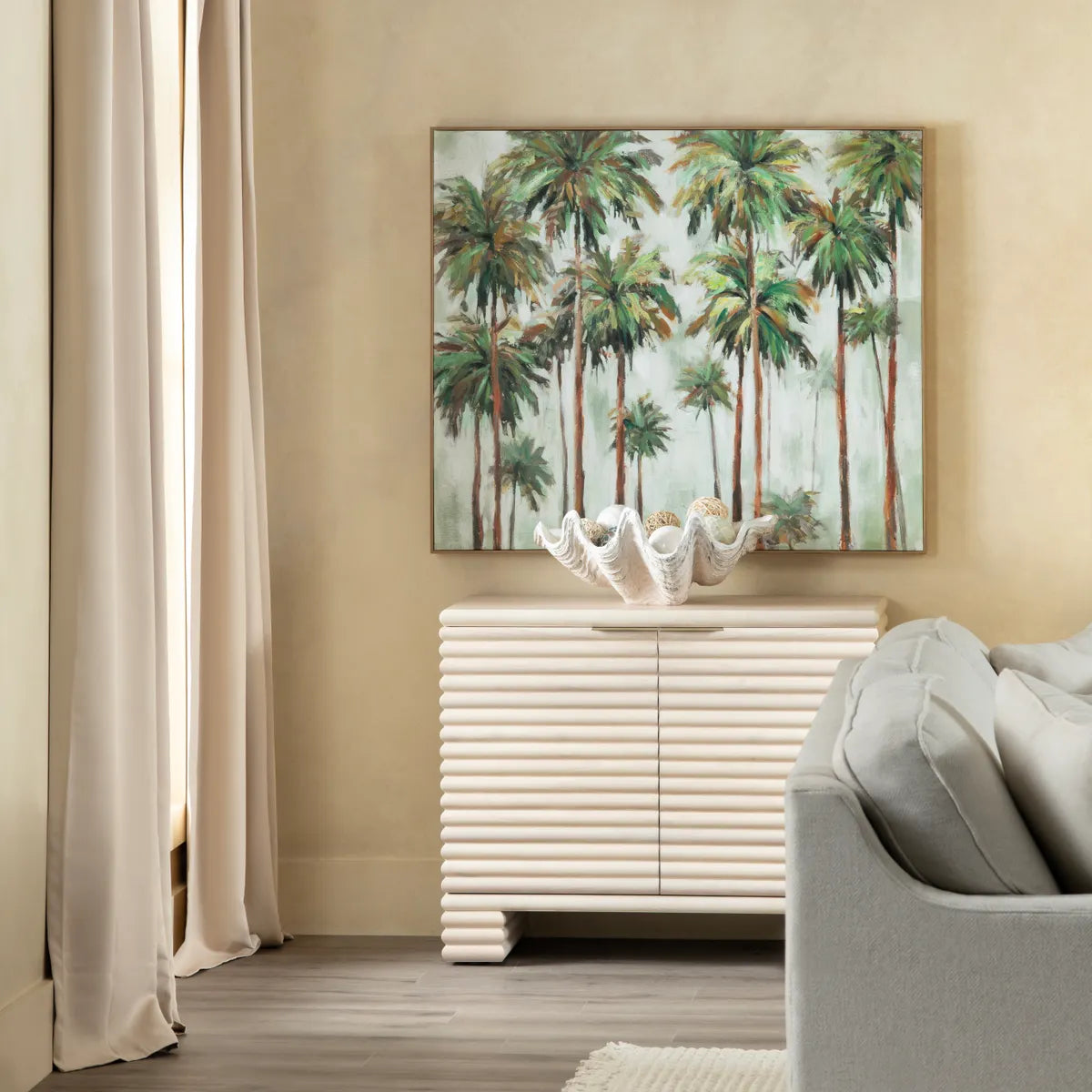 Crestview Collection Fresno Tropical Palm Trees Wall Art - Image 1