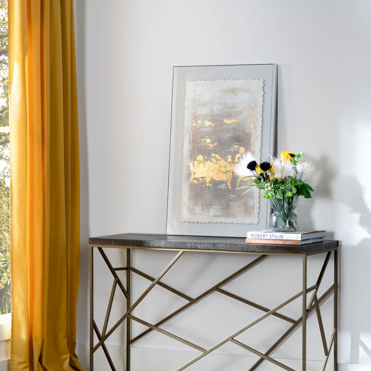 Crestview Collection Serena 1 Shadow Box Painting Wall Art - Image 1