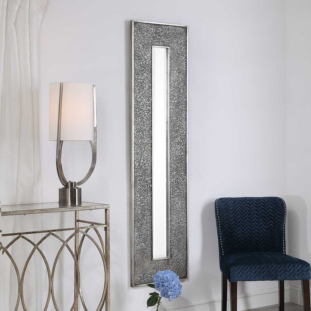 Uttermost Bannon Metallic Silver Rectangular Mirror - Image 2