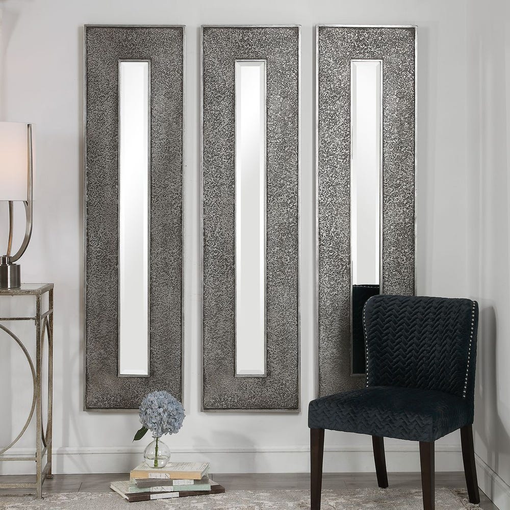 Uttermost Bannon Metallic Silver Rectangular Mirror - Image 1