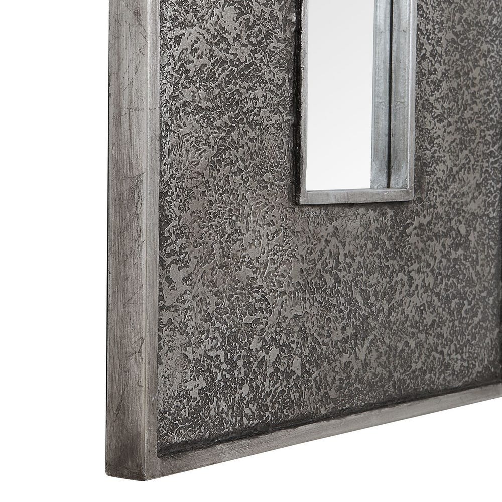 Uttermost Bannon Metallic Silver Rectangular Mirror - Image 3