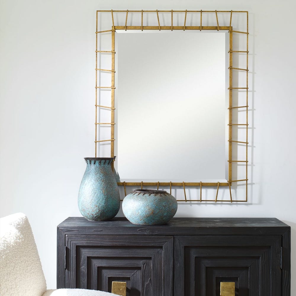 Uttermost Townsend Antique Gold Gand Crafted Mirror - Image 2