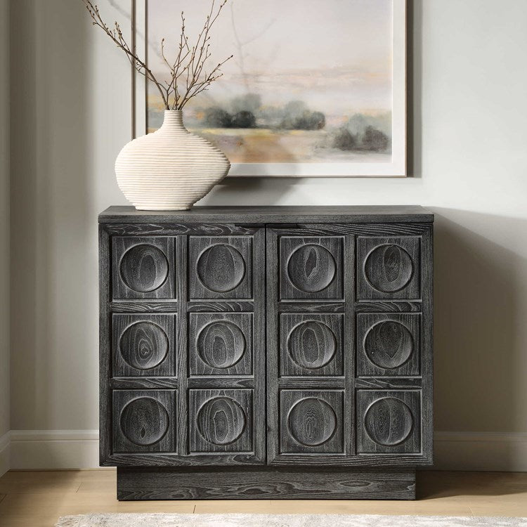 Uttermost Shelby Ebony Elm Wood 2 Door Cabinet